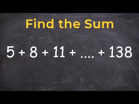 Math tutorial for determining the sum of an arithmetic series Math tutorial for determining the sum of an arithmetic series