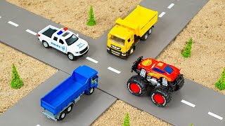 DIY Mini Tractor Enhances Road Safety with Traffic Lights and Concrete Road Construction