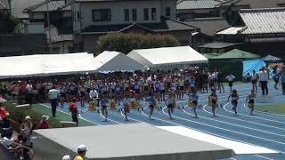 2019.05.26 大牟田小中学生記録会 中学女子100ｍ決勝1組