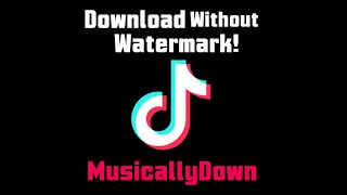 MusicallyDown - Download TikTok MP3 & Videos [Tutorial]
