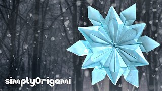 ORIGAMI Snowflake | easy paper SNOWFLAKE | How To 🌸 | by Dennis Walker