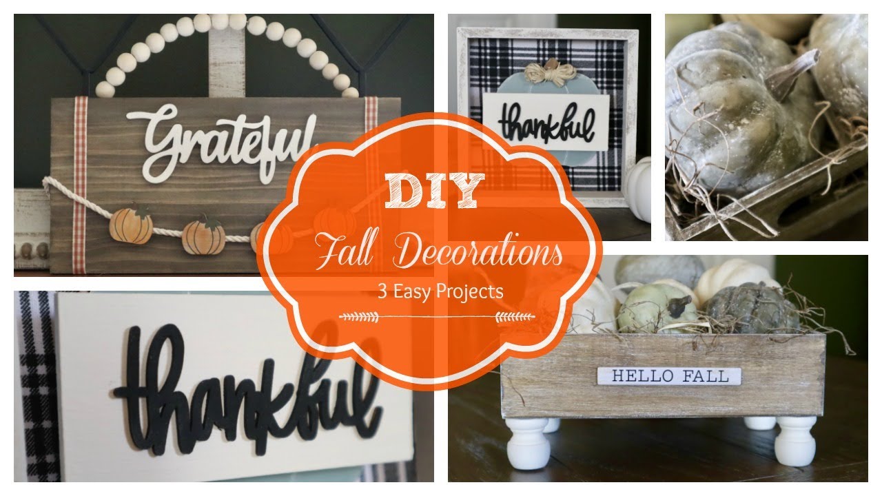 Diy Fall Decor 3 Easy Projects Youtube