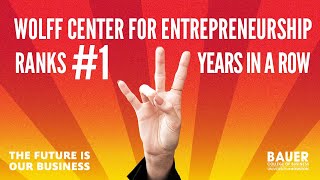 UH Wolff Center for Entrepreneurship Ranks No. 1 Three Years in a Row!