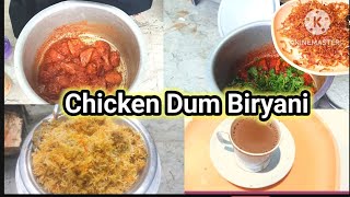 Hyderabad Chicken Dum Biryani😋 l Dum Biryani l Tahzeeb Jahan Vlog l #youtuber #short #trending #vlog