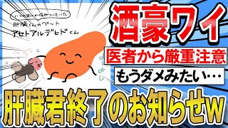 【2ch面白いスレ】酒豪ワイ毎日の晩酌…肝臓君終了のお知らせｗｗｗ【ゆっくり解説】