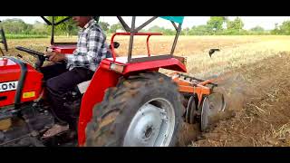 Fieldking Polly Disc Harrow !! How To  Drive Tractor With Disc Harrow !! Massey Ferguson with Harrow