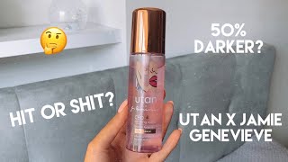 HIT OR SHIT? UTAN X JAMIE GENEVIEVE 50% DARKER TANNING WATER | ANGELA RAYSON