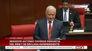 Senator Antonio Taveras resigns from the PRM and declares himself an independent