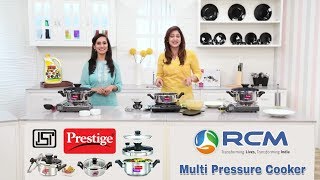 RCM-Prestige || Clip-On S.S. 3Ltr. Multi Purpose Pressure Cooker // मल्टी परपस प्रेशर कुकर