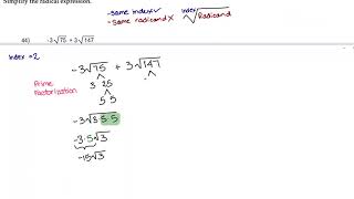 44) Simplify the radical expression. Assume that all variables ...
