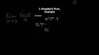4.7d L'Hospital's Rule, Derivative, Limits, Example - AP Calculus BC