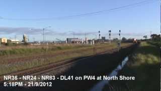 NR36 - NR24 - NR83 - DL41 and an N at North Shore