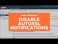 WHM Tutorials - How to Disable AutoSSL Notifications