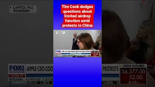 Apple CEO Tim Cook ignores FOX Business reporter when asked about airdrop controversy #shorts