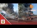 2 rentung treler terbakar di lebuh raya