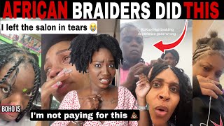 MERCY! 😱 AFRICAN BRAIDING SHOP HORROR STORIES! THE WORST HAIRSTYLIST EXPERIENCE EVER | TIK TOK COMP