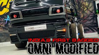 MARUTHI SUZUKI OMNI MODIFIED | modified omni | lowered omni modified | first bagged omni in india