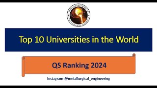 Top 10 Universities in the World || QS Ranking 2024