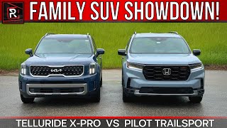 2023 Kia Telluride Vs. 2023 Honda Pilot – The Rugged Family SUV Showdown – Redline: Comparison Test