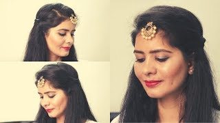 Maang Tikka Hairstyle || Super Quick | Super Easy