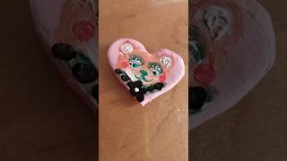 Clay heart pin