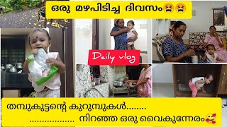 മഴ പിടിച്ച പുലിവാൽ 😫😫|daily vlog|eveng routine with baby|#vlog#dayInmylife#evengvlog