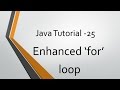 Java Tutorial - 25: Enhanced 'for' Loop