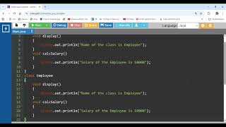 Method Overriding - Sample Program