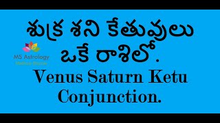 Venus Saturn Ketu Conjunction. MS Astrology - Vedic Astrology in Telugu Series.