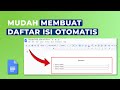 MEMBUAT DAFTAR ISI SECARA OTOMATIS DI GOOGLE DOCS