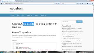 AngularJS tutorial, ng-include, ng-if, ng-switch with example