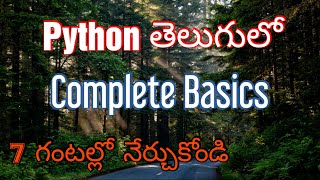 Python Basics Complete Tutorials In Telugu by Kotha Abhishek