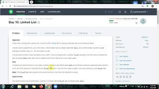 Day 15 - Linked List || 30 Days of Code || python 3 || HackerRank