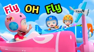 Fly Oh Fly Kids Song 🎶 | aeroplane song | #morning #kidssong #nurseryrhymes