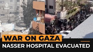 Israel forces Palestinians to leave Gaza hospital | Al Jazeera Newsfeed