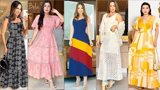 long flowy casual dress | casual sun dresses for women | plus size sundresses with sleeves