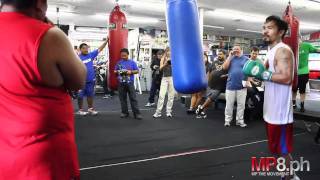 Manny Pacquiao - Thunder and Lightening on the Heavy Bag