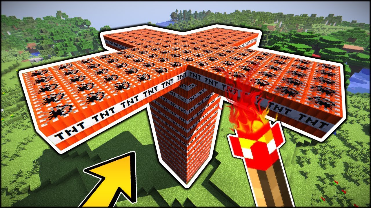 The Biggest And Longest Minecraft Explosion 50000x Tnt Youtube