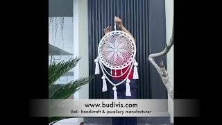 Hanging Dream catcher macrame with multiple tassel