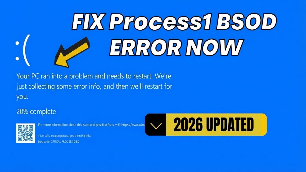 How To Fix Process1 Initialization Failed Stop Code 0x0000006b In
