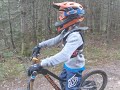 7yr old hits cable drop at killington bike park