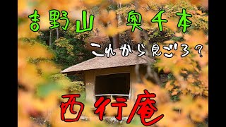 紅葉の吉野山 奥千本　西行庵