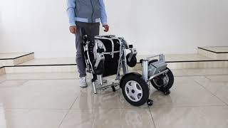 Freedomchair DE08L Detachable Folding Electric Wheelchair that splits apart