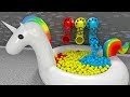 Balls in Unicorn swimming pool - Colors learning for kids | CzyWieszJak