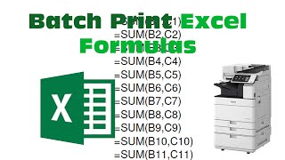 Batch Print Excel Sheets with Formulas - Quick & Easy!