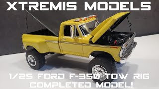 AMT 1/25 1974 Ford F-350 Tow Rig Completed Model!