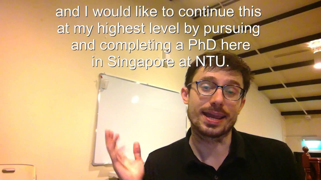 Application To Complexity Institute At Ntu Youtube