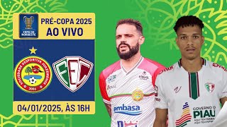 Juazeirense x Fluminense-PI, ao vivo.  Pré-Copa do Nordeste 2025. Acompanhe.