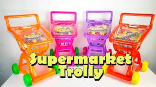 Troli Mainan Anak | Mainan Trolley Keranjang Dorong Belanja Supermarket Mainan Anak Perempuan