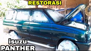 PROSES RESTORASI MOBIL ISUZU PANTHER HIJAU